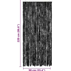vidaXL - Insectengordijn - Antraciet - Polypropyleen - 90 x 220 cm