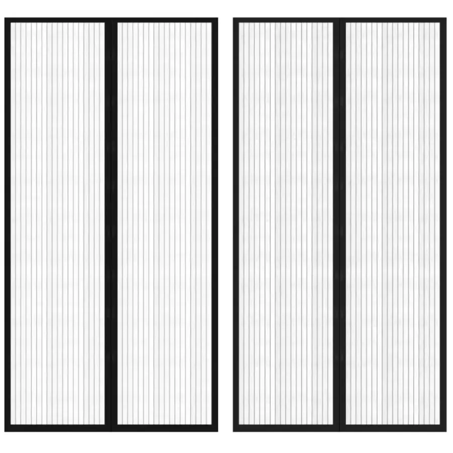 vidaXL - Insectengordijn - Zwart - Polyester - 210 x 100 cm