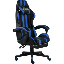 Gamestoelen-vidaXL - Kantoorstoel - Blauw - Kunstleer