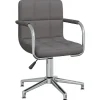 Bureaustoelen|Bureaustoelen-vidaXL - Kantoorstoel - Grijs - Stof
