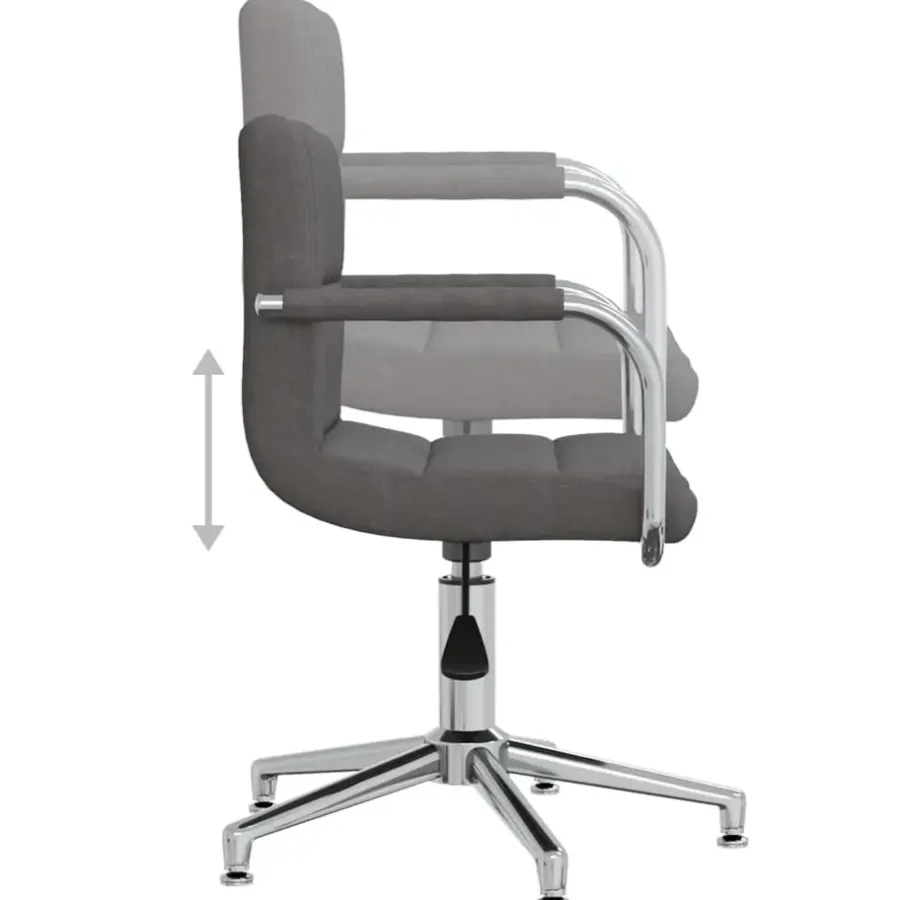 Bureaustoelen|Bureaustoelen-vidaXL - Kantoorstoel - Grijs - Stof