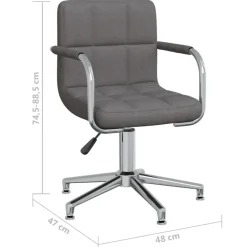 Bureaustoelen|Bureaustoelen-vidaXL - Kantoorstoel - Grijs - Stof