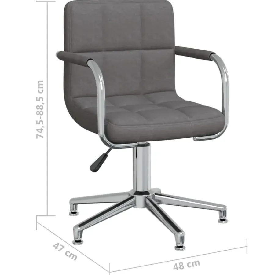 Bureaustoelen|Bureaustoelen-vidaXL - Kantoorstoel - Grijs - Stof
