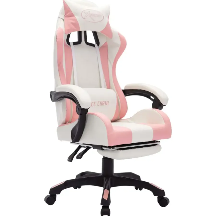 vidaXL - Kantoorstoel - Roze - Kunstleer