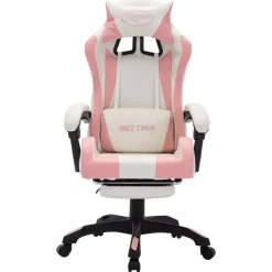 vidaXL - Kantoorstoel - Roze - Kunstleer