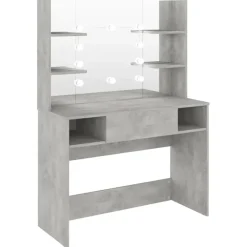 vidaXL - Kaptafel - Grijs - MDF