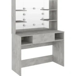 vidaXL - Kaptafel - Grijs - MDF