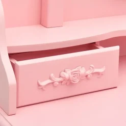 Kaptafels-vidaXL - Kaptafel - Roze - Hout