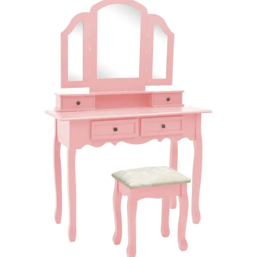 Kaptafels-vidaXL - Kaptafel - Roze - Hout