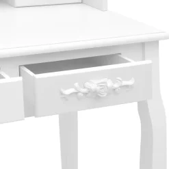 Kaptafels-vidaXL - Kaptafel - Wit - Hout