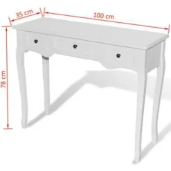 Kaptafels-vidaXL - Kaptafel - Wit - Hout