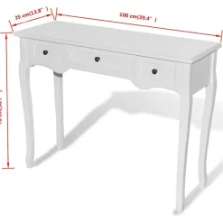 Kaptafels-vidaXL - Kaptafel - Wit - Hout