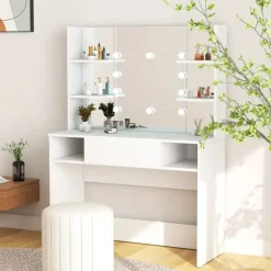 vidaXL - Kaptafel - Wit - MDF