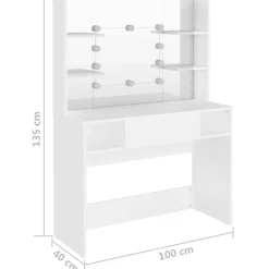 vidaXL - Kaptafel - Wit - MDF