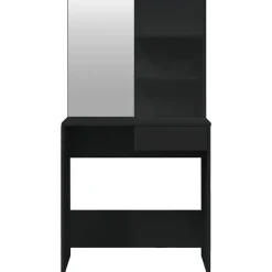 Kaptafels-vidaXL - Kaptafel - Zwart - Bewerkt hout