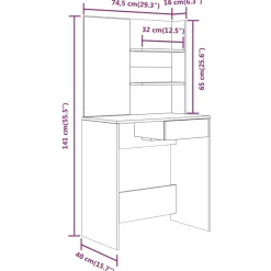 Kaptafels-vidaXL - Kaptafel - Zwart - Bewerkt hout