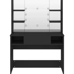 Kaptafels-vidaXL - Kaptafel - Zwart - MDF