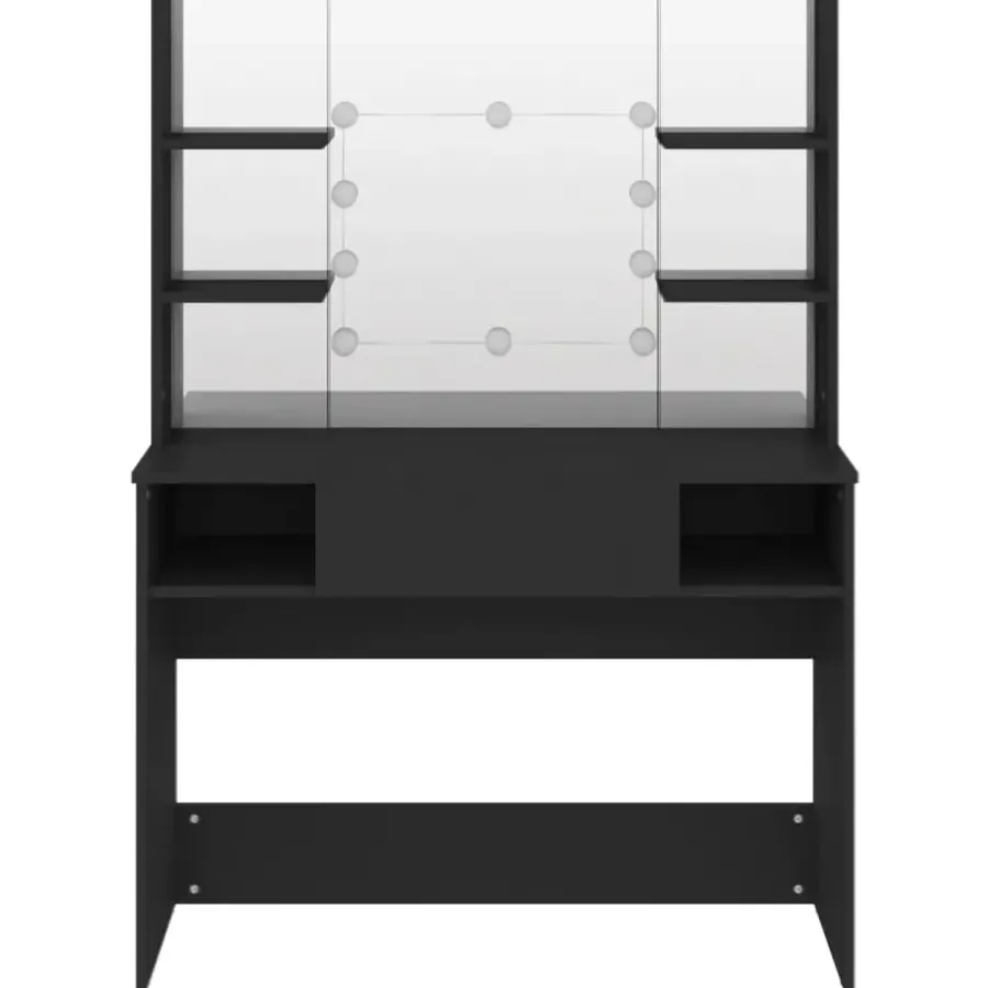 Kaptafels-vidaXL - Kaptafel - Zwart - MDF