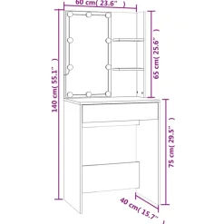 Kaptafels-vidaXL - Kaptafel - Zwart - Bewerkt hout