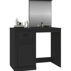 vidaXL - Kaptafel - Zwart - Bewerkt hout
