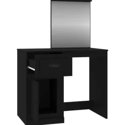 vidaXL - Kaptafel - Zwart - Bewerkt hout