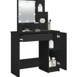 vidaXL - Kaptafel - Zwart - Bewerkt hout