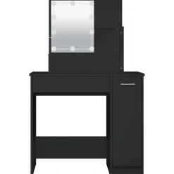 vidaXL - Kaptafel - Zwart - Bewerkt hout