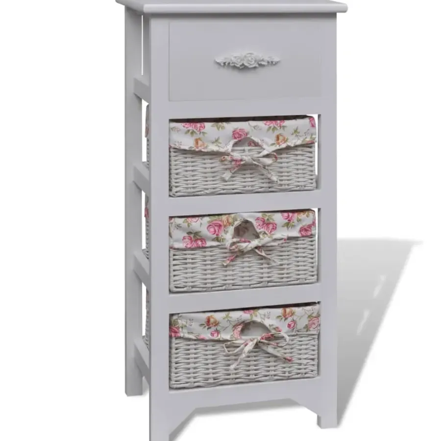 vidaXL - Kast - Wit - Hout - 35 x 27 x 73.5 cm