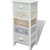Ladekasten|Ladekasten-vidaXL - Kast - Wit - Hout - 38 x 28 x 86.5 cm