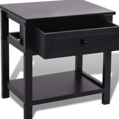 vidaXL - Kast - Zwart - Paulowniahout - 2 stuks