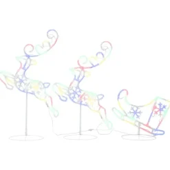 Kerstverlichting-vidaXL - Kerst Rendier En Slee - Multicolour