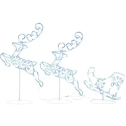 Kerstverlichting-vidaXL - Kerst Rendier En Slee - Cold white