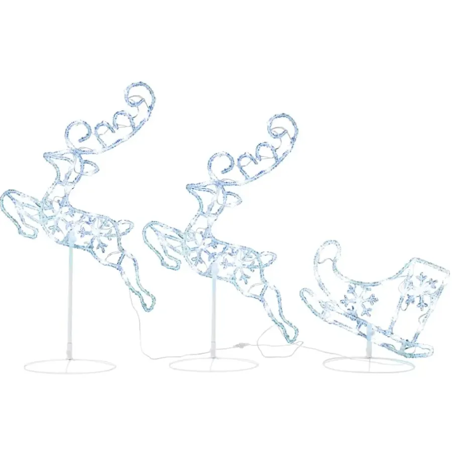 Kerstverlichting-vidaXL - Kerst Rendier En Slee - Cold white