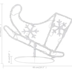 Kerstverlichting-vidaXL - Kerst Rendier En Slee - Cold white