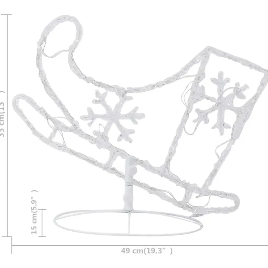 Kerstverlichting-vidaXL - Kerst Rendier En Slee - Cold white