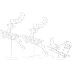 Kerstverlichting-vidaXL - Kerst Rendier En Slee - Cold white