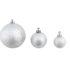 vidaXL - Kerstbal - Zilver - Kunststof - 100 stuks