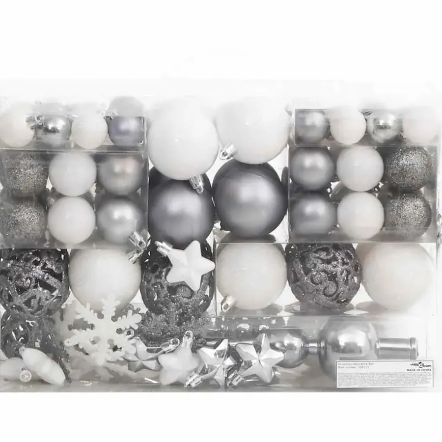 Kerstdecoratie-vidaXL - Kerstballenset - Multikleur - Polystyreen
