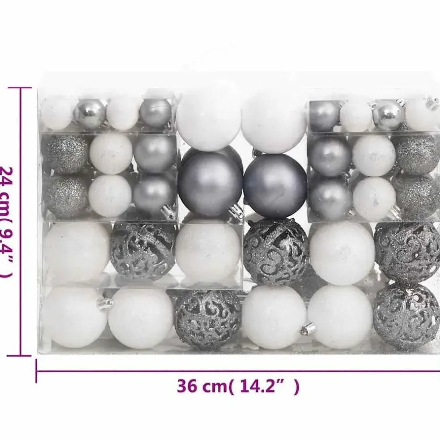Kerstdecoratie-vidaXL - Kerstballenset - Multikleur - Polystyreen