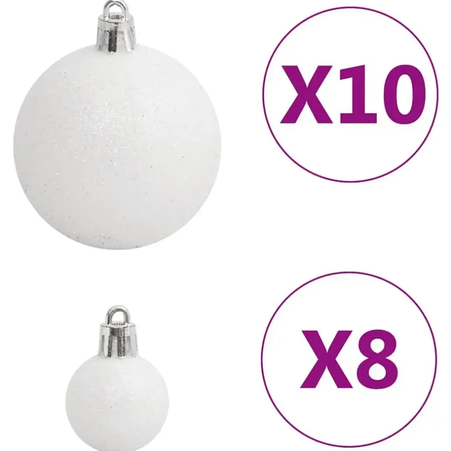 Kerstdecoratie-vidaXL - Kerstballenset - Multikleur - Polystyreen