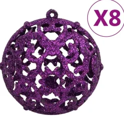 Kerstdecoratie-vidaXL - Kerstballenset - Paars - Polystyreen