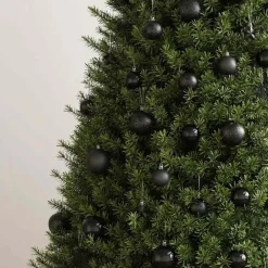 Kerstdecoratie-vidaXL - Kerstballenset - Zwart - Polystyreen