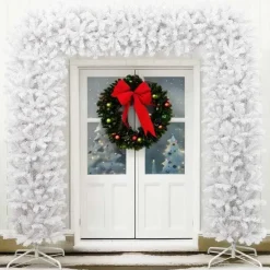 Kerstdecoratie-vidaXL - Kerstboog - Wit - 240 x 215 cm