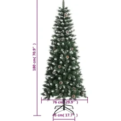 Kerstbomen-vidaXL - Kerstboom - Groen - 180 cm