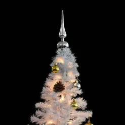 Kerstbomen-vidaXL - Kerstboom - Wit - 180 x 90 cm