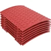 Kerstdecoratie-vidaXL - Kerstboomrok met geweven look Ø56x23 cm - Rood - Polypropeen