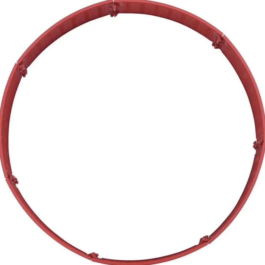 Kerstdecoratie-vidaXL - Kerstboomrok met geweven look Ø56x23 cm - Rood - Polypropeen