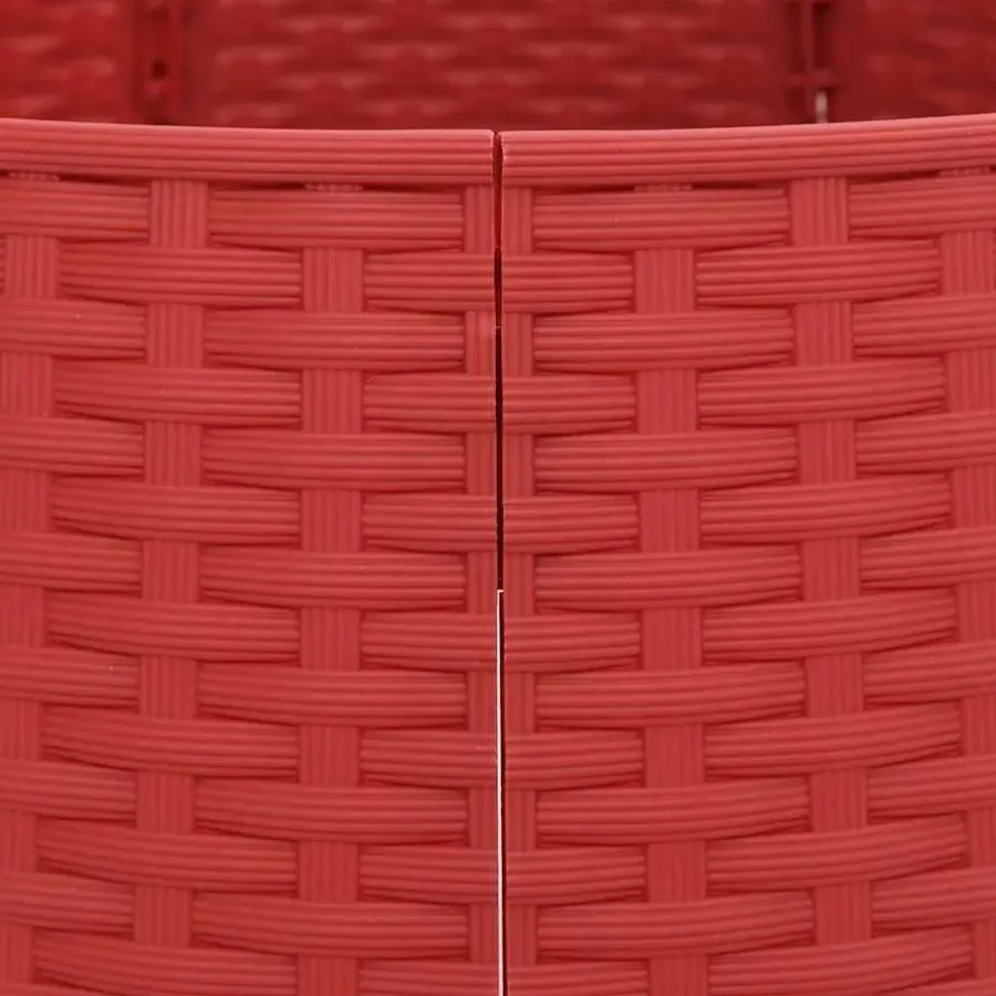 Kerstdecoratie-vidaXL - Kerstboomrok met geweven look Ø56x23 cm - Rood - Polypropeen