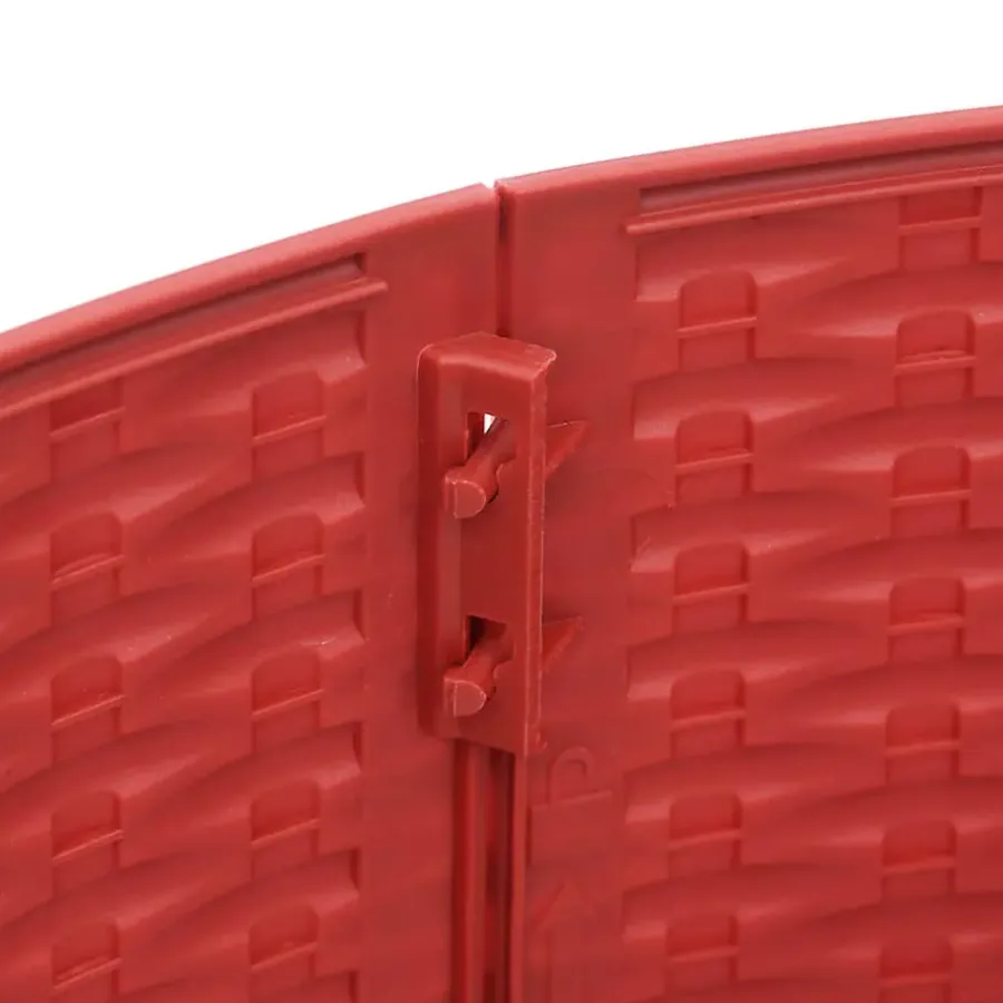 Kerstdecoratie-vidaXL - Kerstboomrok met geweven look Ø56x23 cm - Rood - Polypropeen