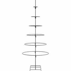 Kerstbomen-vidaXL - Kerstdecoratie kerstboom 65x60x150 cm - Zwart - Staal